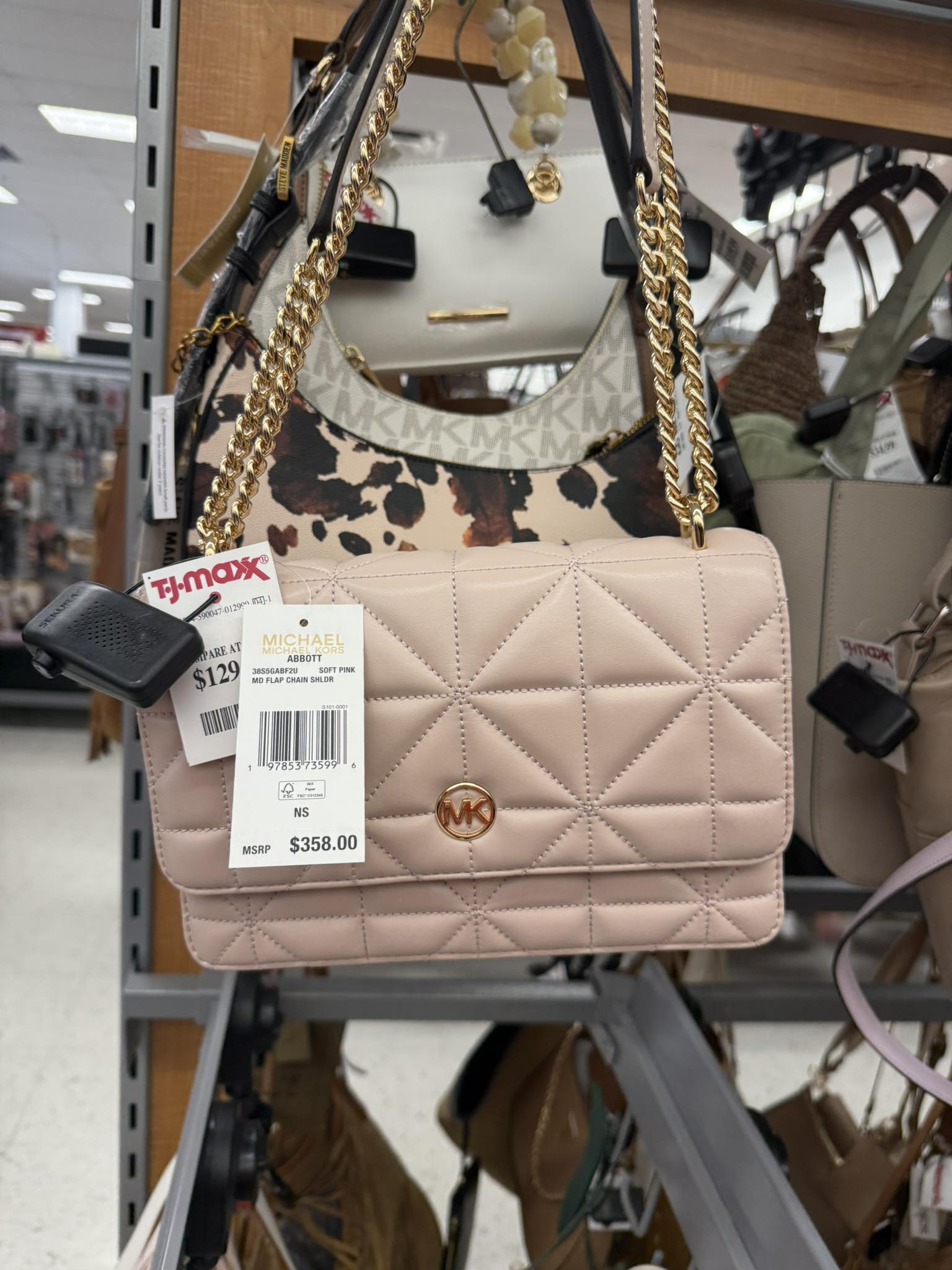 I found this stunning $358 designer Michael Kors bag at TJ MAXX