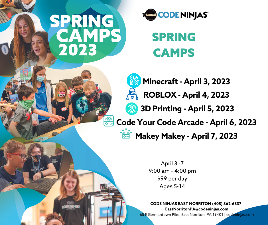 Code Ninjas - The schedule for Spring Camps 2023 is now... | Facebook