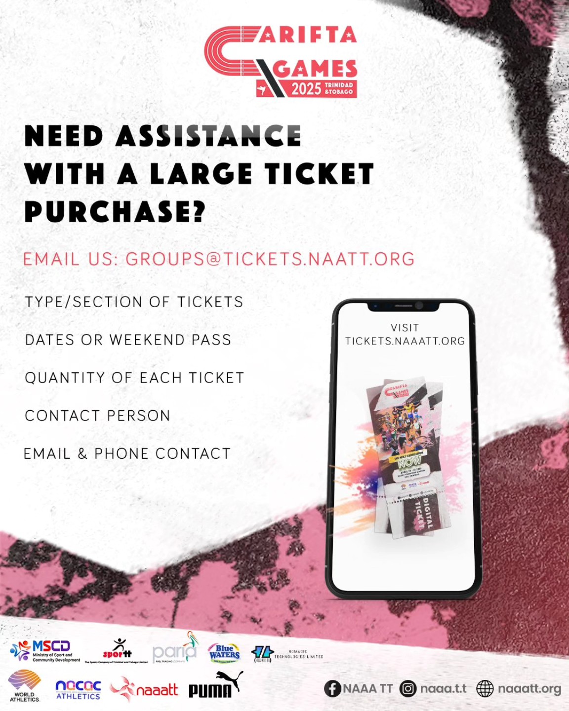 NAAA - 🎟️ Need assistance with a large ticket purchase for # ...