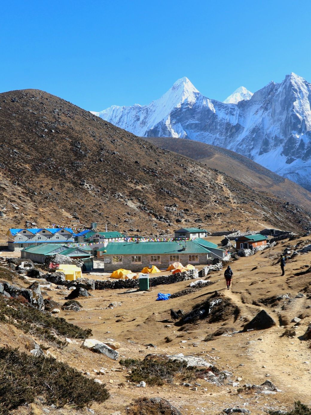 Appa - Tea houses at Amadablam Base Camp 4,600 meters (15,100 feet. # ...