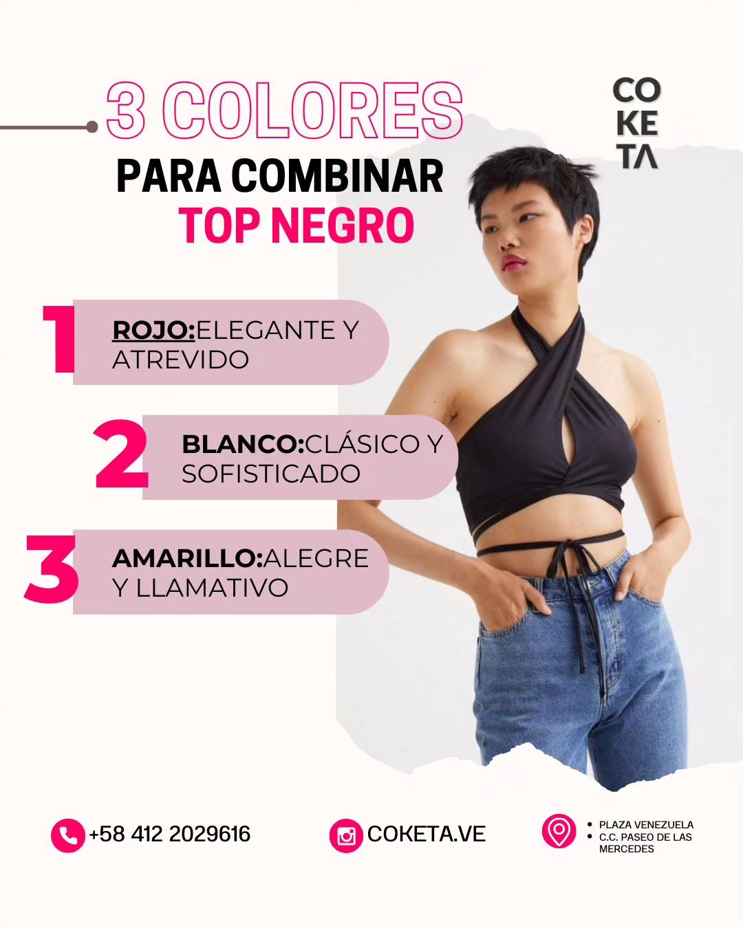 coketa.ve - 🖤 ¡El top negro es un básico imprescindible en tu ...