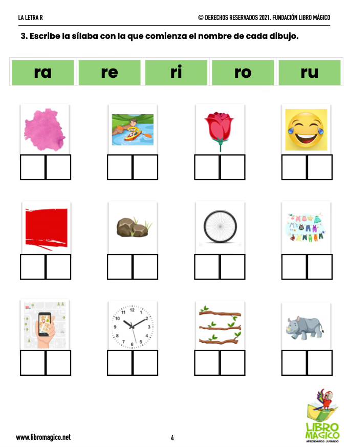 Fundación - RA, RE, RI, RO, RU. Cuadernillo en PDF y video para ...