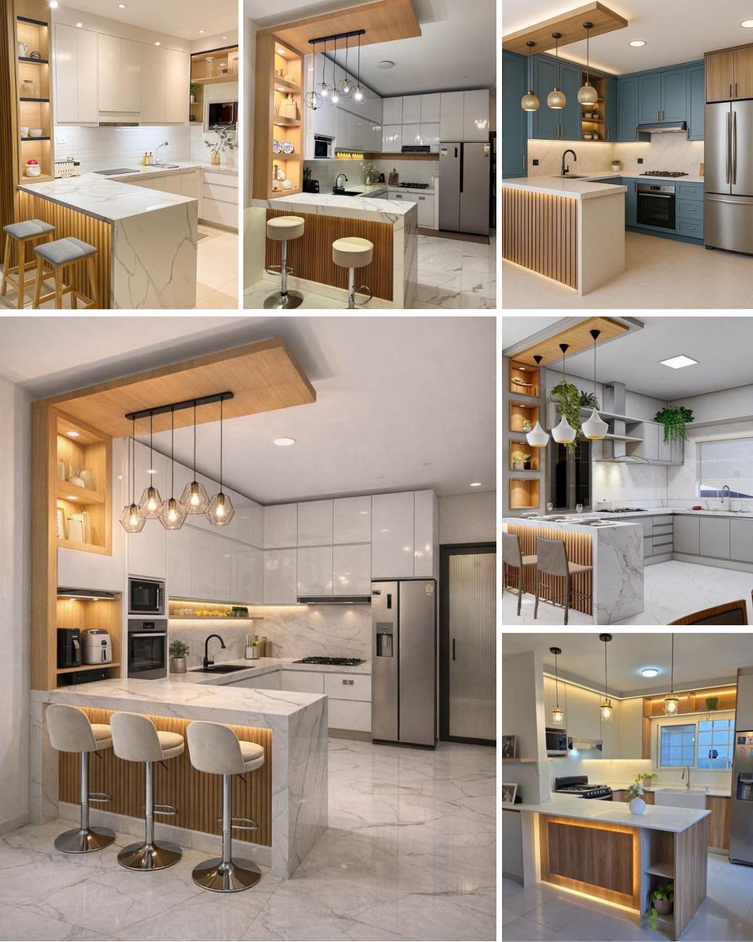 Casas - 🍽️ Barras para cocinas pequeñas que aprovechan cada espacio ...