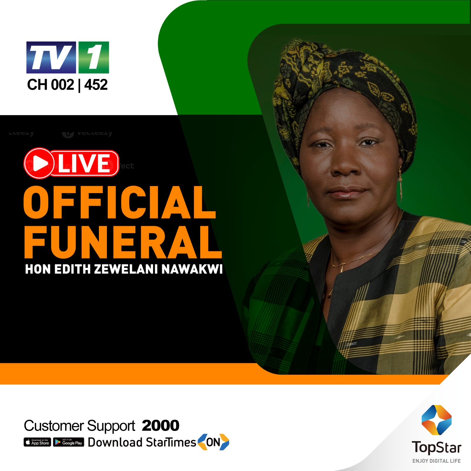TopStar - Tune in to #TV1 to watch LIVE the Official Funeral For The ...
