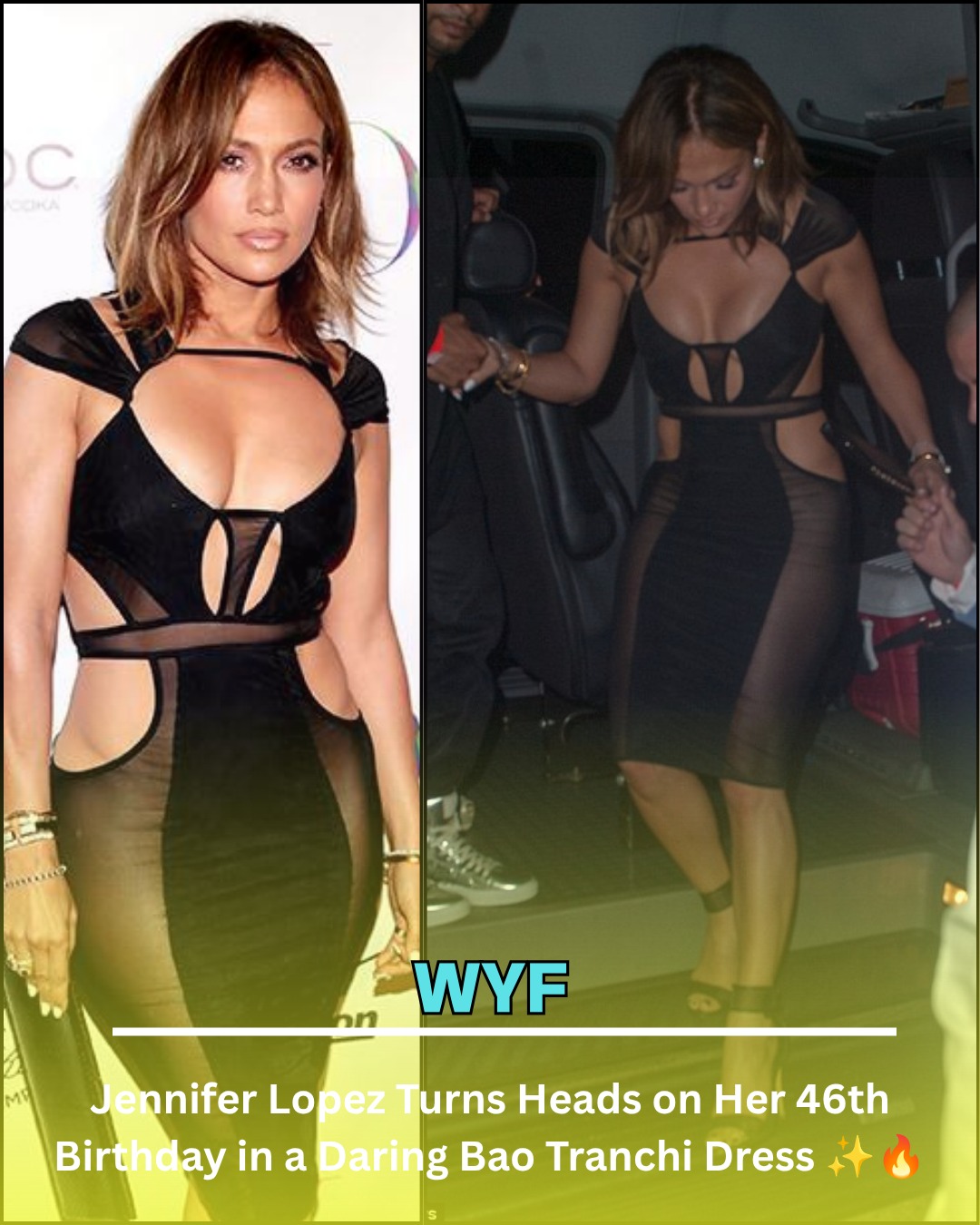 Jennifer Lopez's bold 46th birthday fashion in a custom Ba Tranchi dress