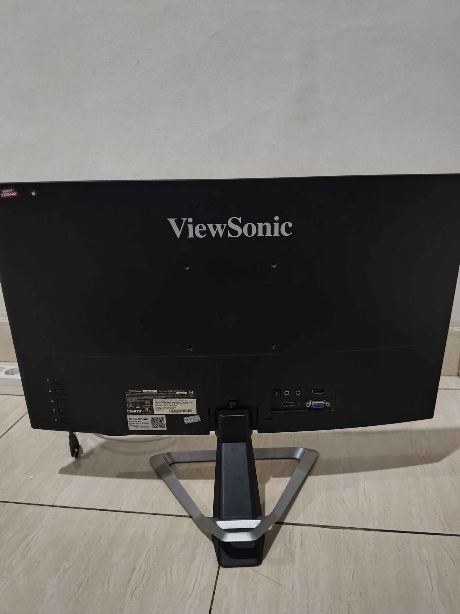 Monitor ViewSonic 24” VX2481-MH IPS 75Hz | Mulus 98% | Siap Pakai ...