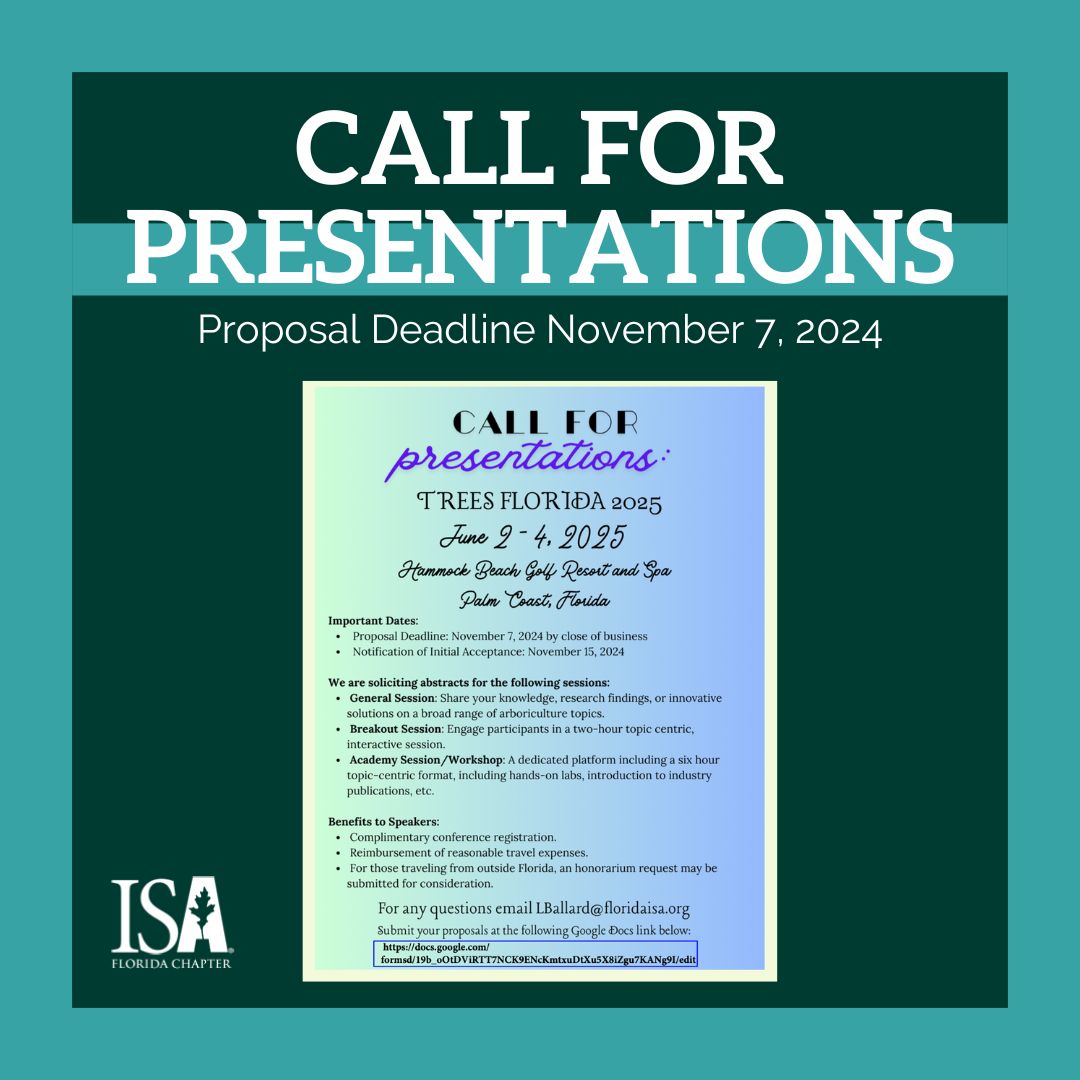 📍We're looking for presenters for... - Florida Chapter ISA