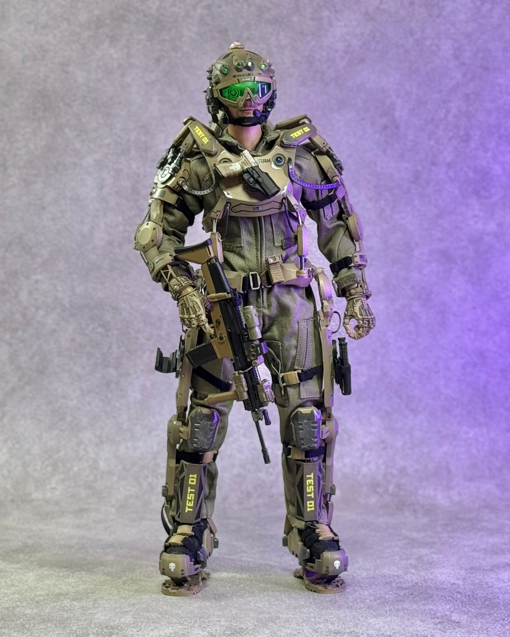Selling Damtoys x Coal Dog Mindgame Series GREEN SIX 1/6 Scale