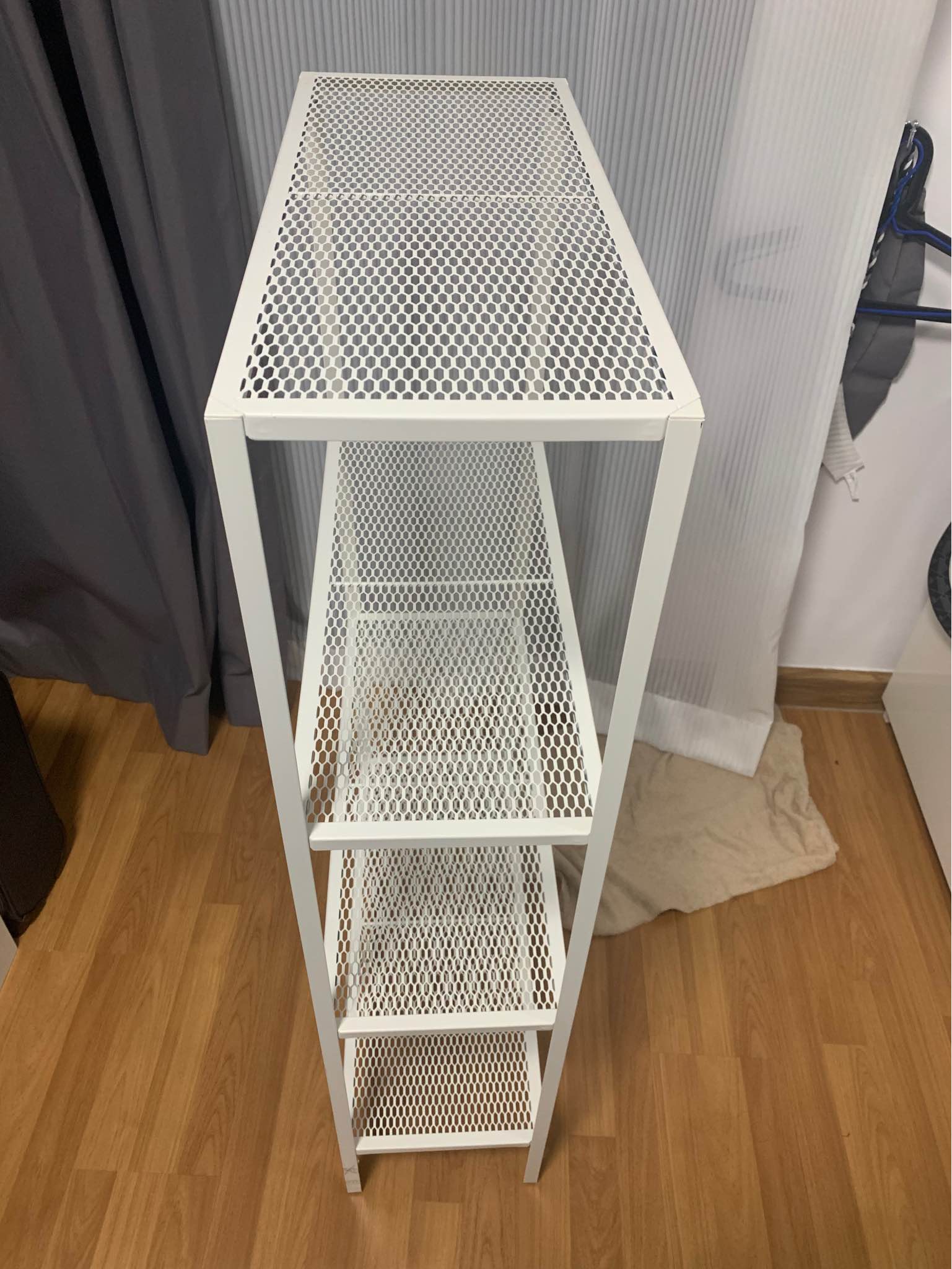 White Metal Shelving Unit – 4 Tier Storage Rack - Closet Organizers ...