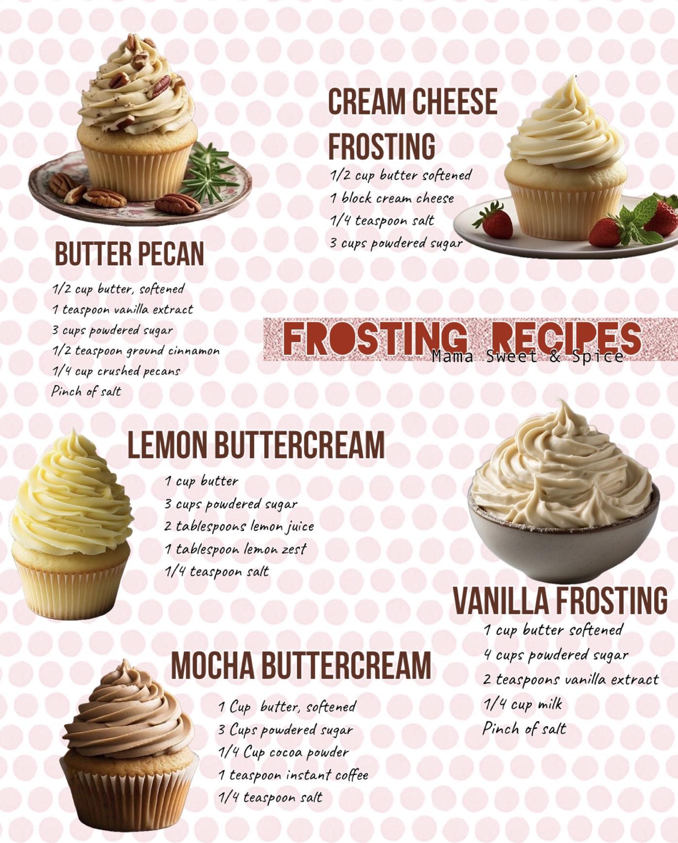 Mama - Homemade Frosting Recipes LEMON BUTTERCREAM 1 cup butter 3 cups ...