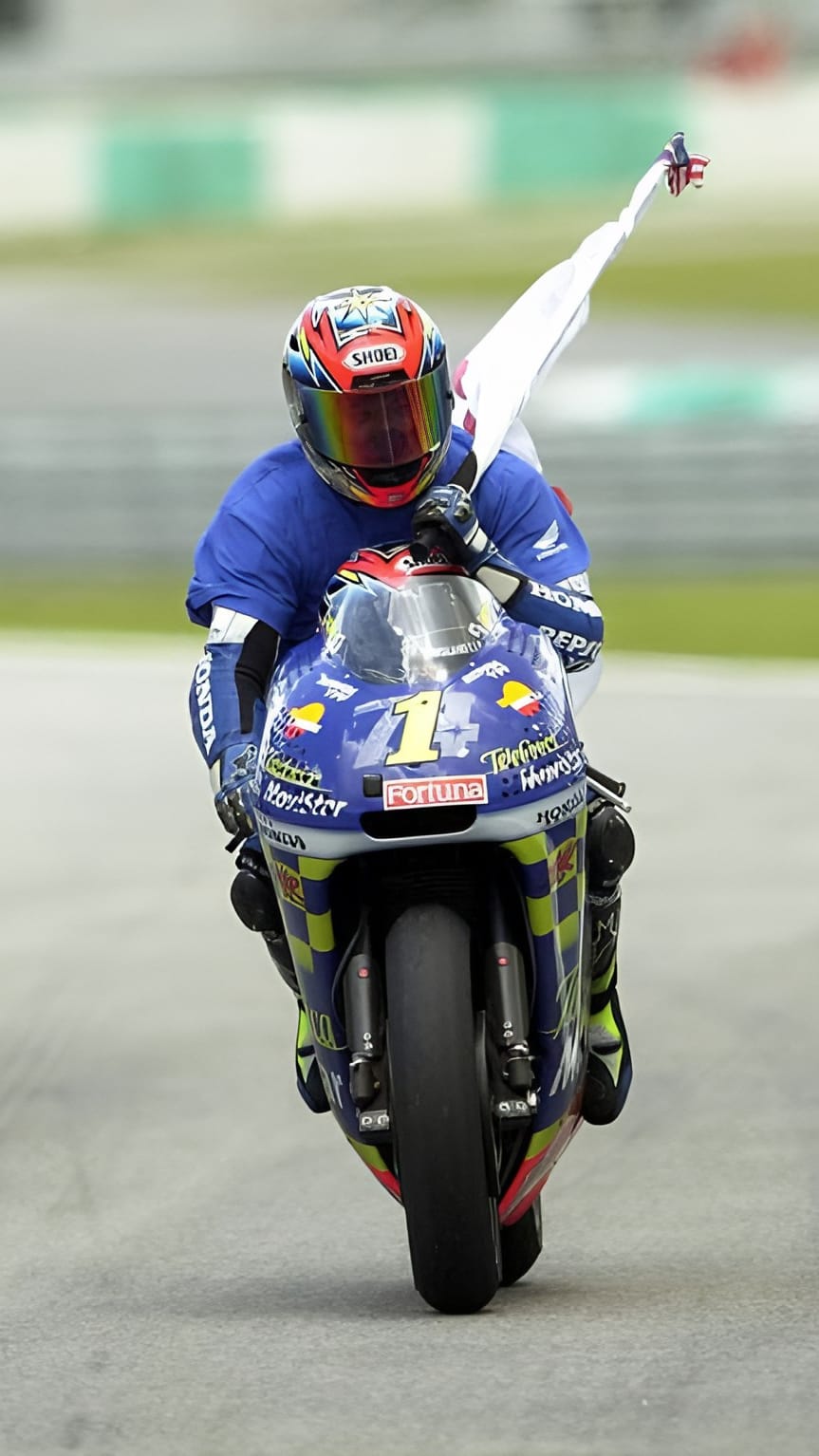 2001 #MalaysianGP. Daijiro Kato on Gresini Honda NSR250 took the