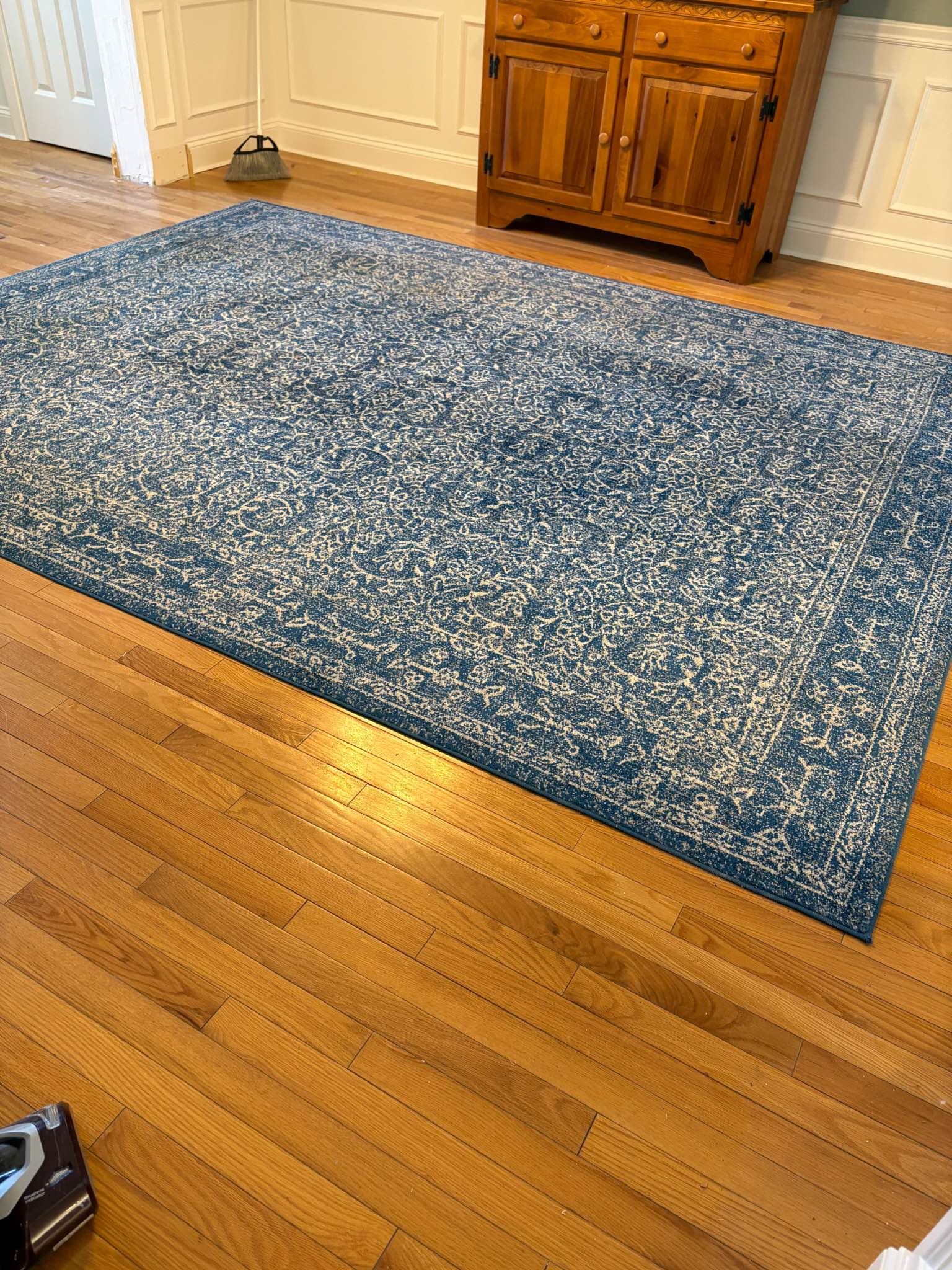 Cerulean Blue and White Filligree Area Rug - Area Rugs - Wakefield ...