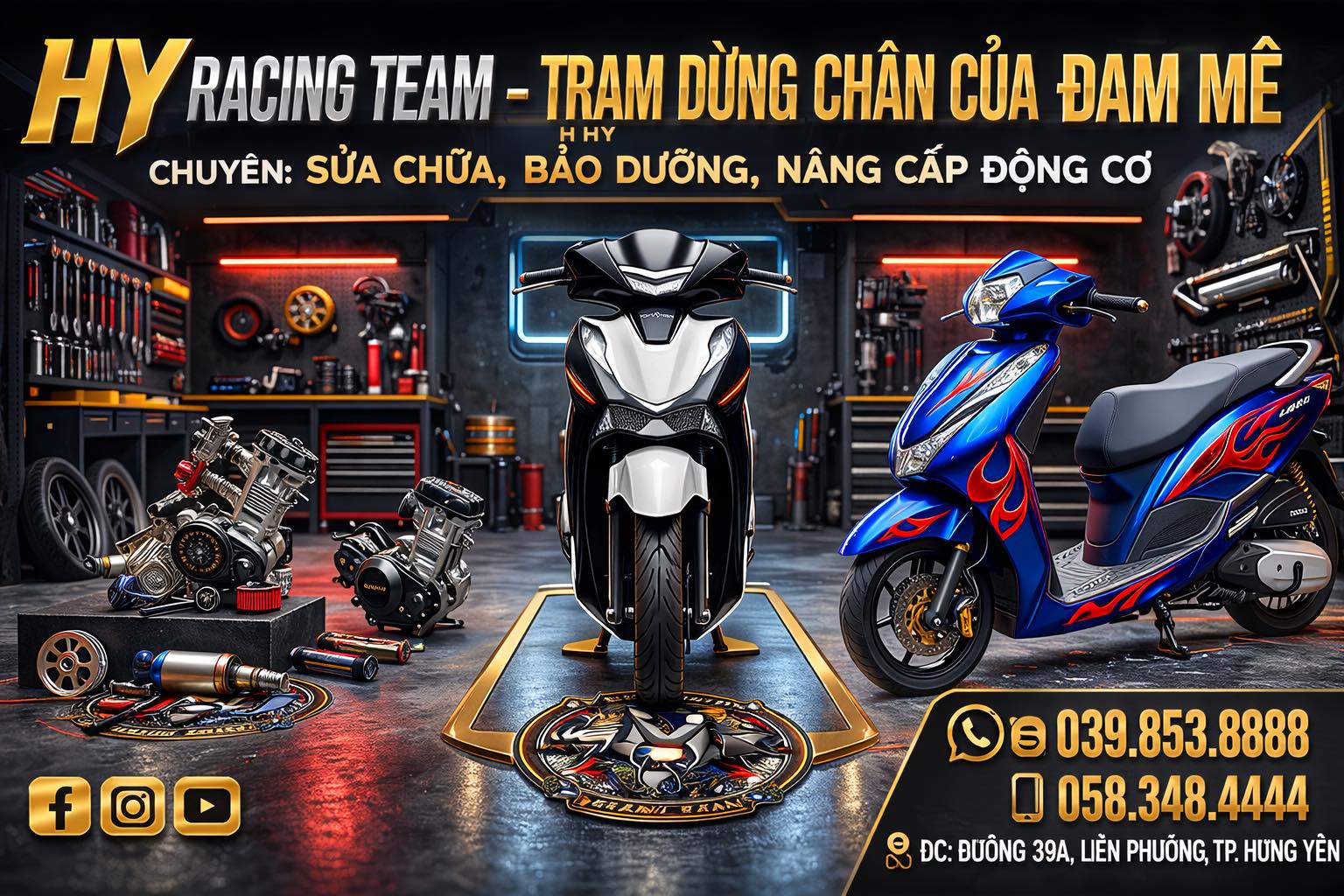 HY Racing Team - Thương hiệu làm đẹp ô tô xe máy hàng đầu | Hung Yen