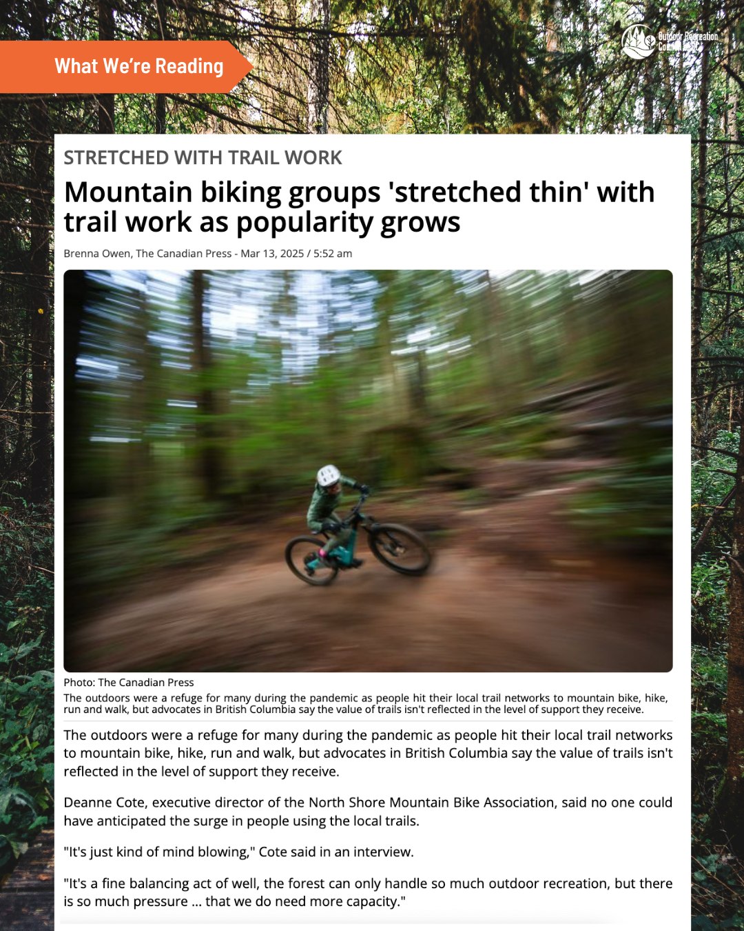 Outdoor - Trails across BC saw a surge in use during the pandemic ...