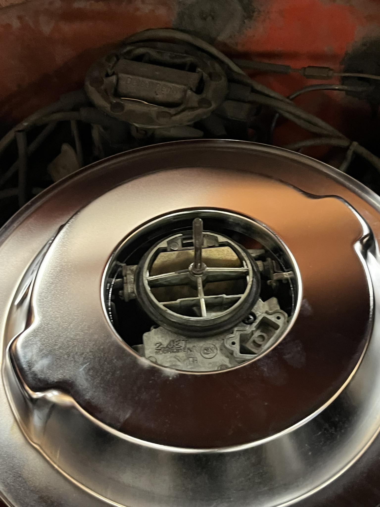 Spectre Performance Musclecar Air Cleaner – Single 1-Barrel, 2 5/8" Neck, Chrome 3 thumbnail image