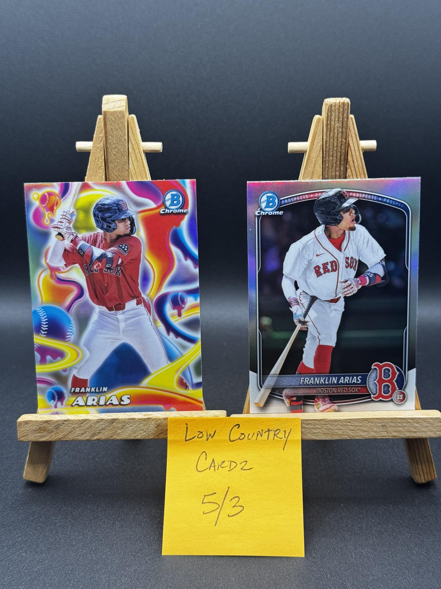 22 HOUR AUCTION ENDS 10:40 PM EST 5/3 FRANKLIN ARIAS 2 CARD BOWMAN LOT
