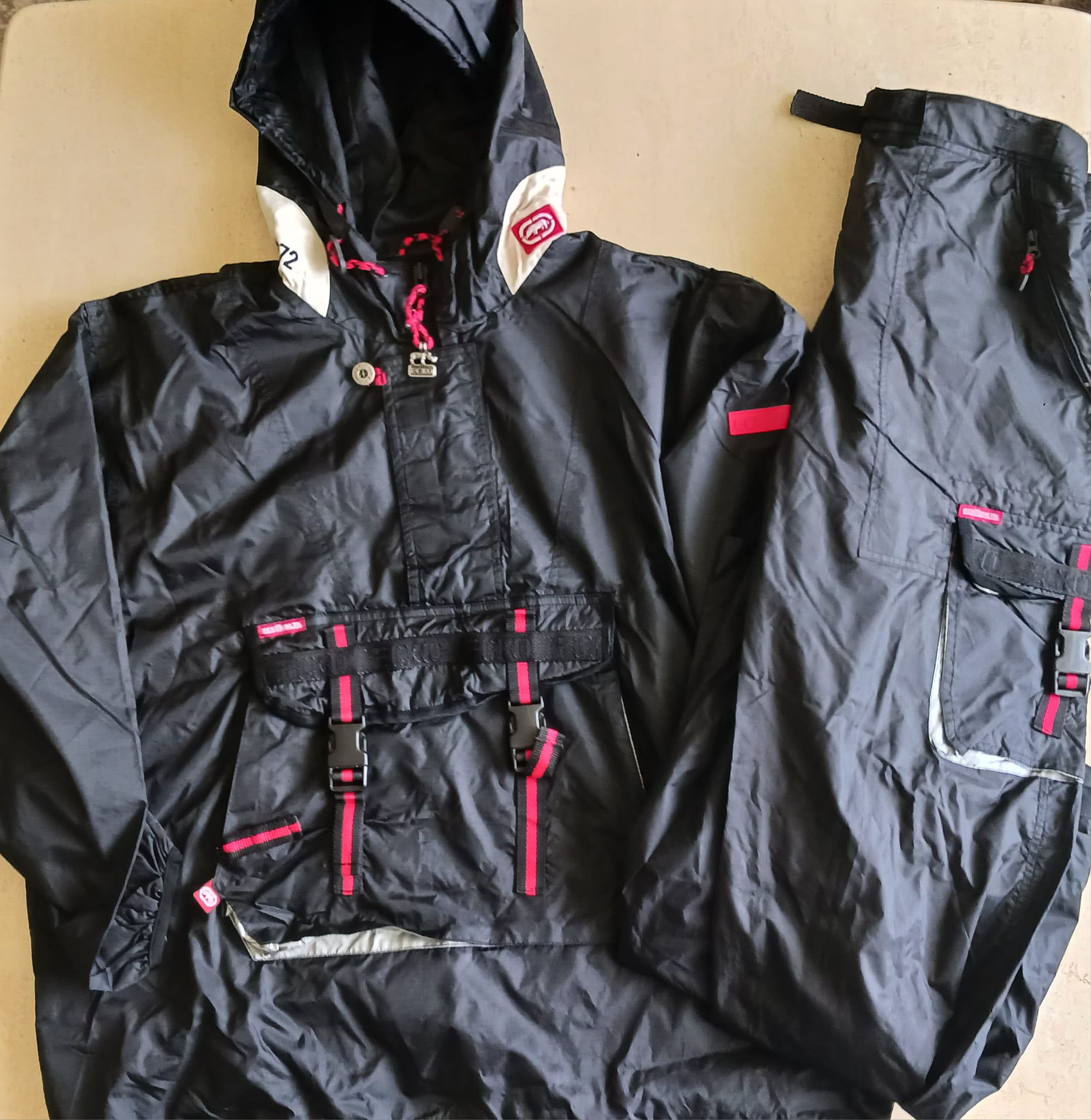 Vintage ECKO UNLTD Nylon Bboy Tech Anorak and Pants Set Collection 