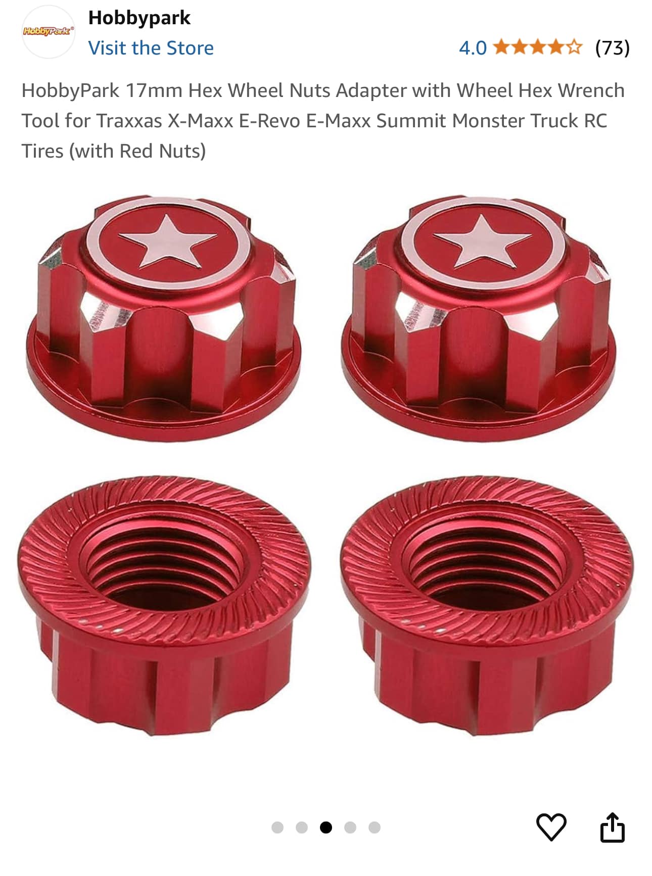 Aluminum 12mm Hes To 17mm Hex Wheel Extension Traxxas Slash 4X4