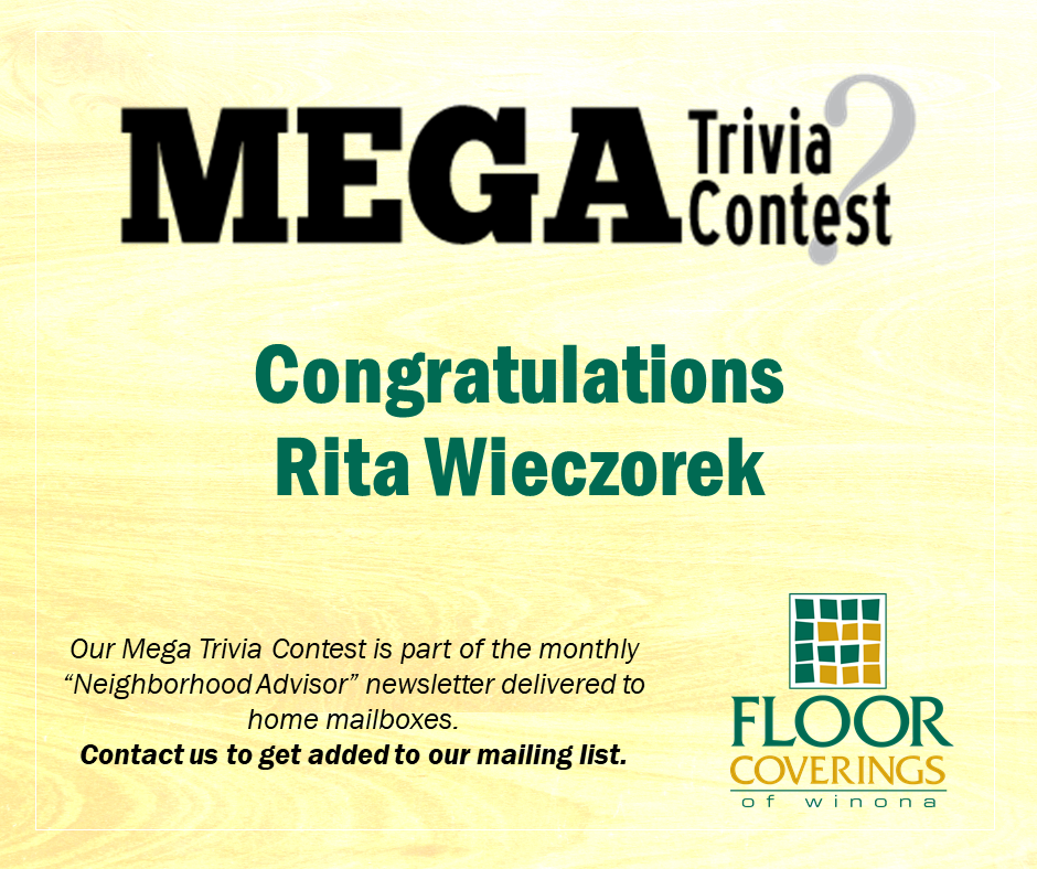 Congratulations to Rita... - Floor Coverings of Winona
