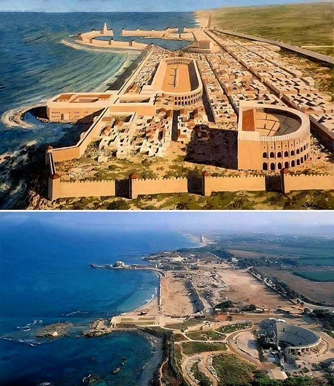 My - Then and Now: Caesarea . Caesarea, (“Ruins of Caesarea”), ancient ...