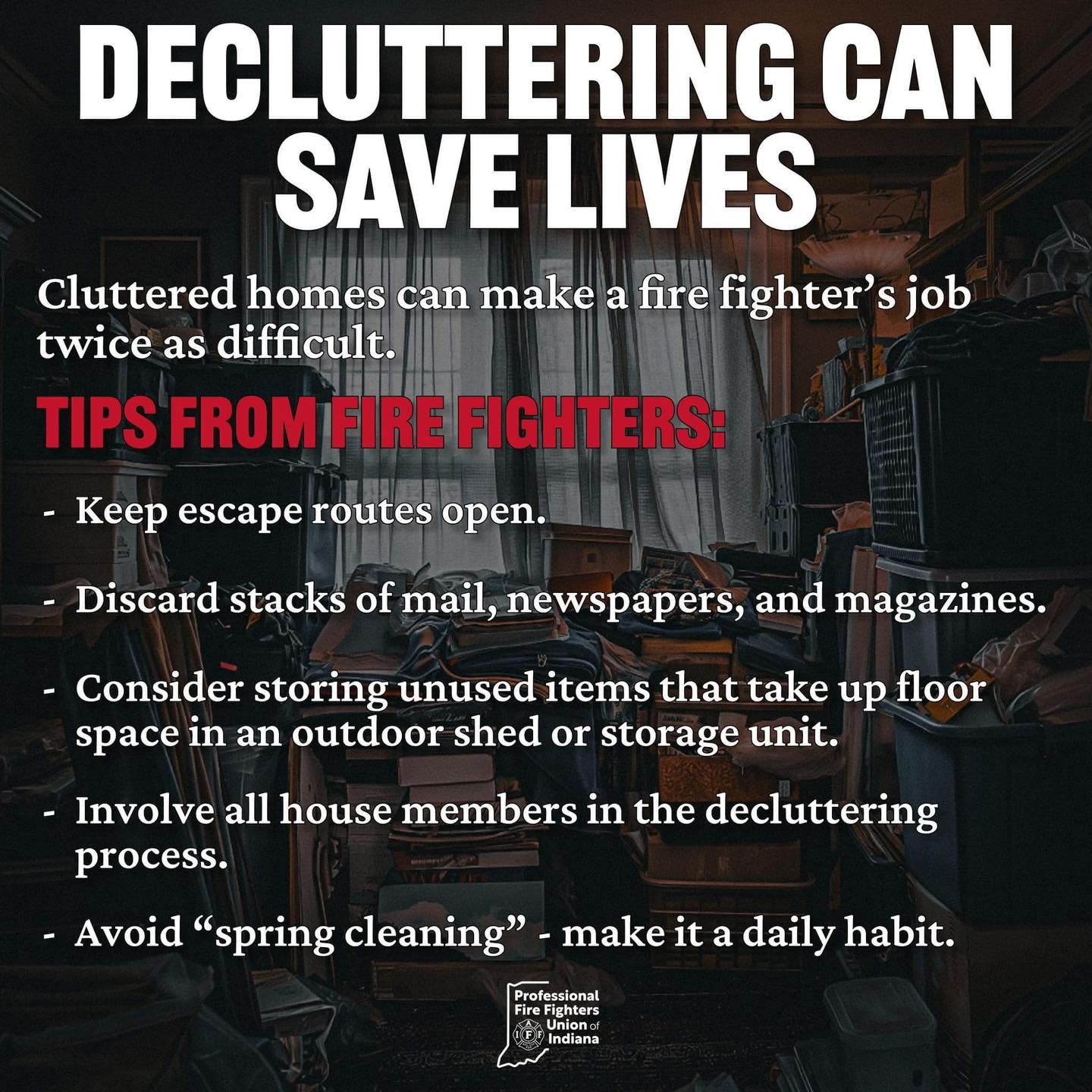 Professional - Household clutter can block residents from exiting and ...