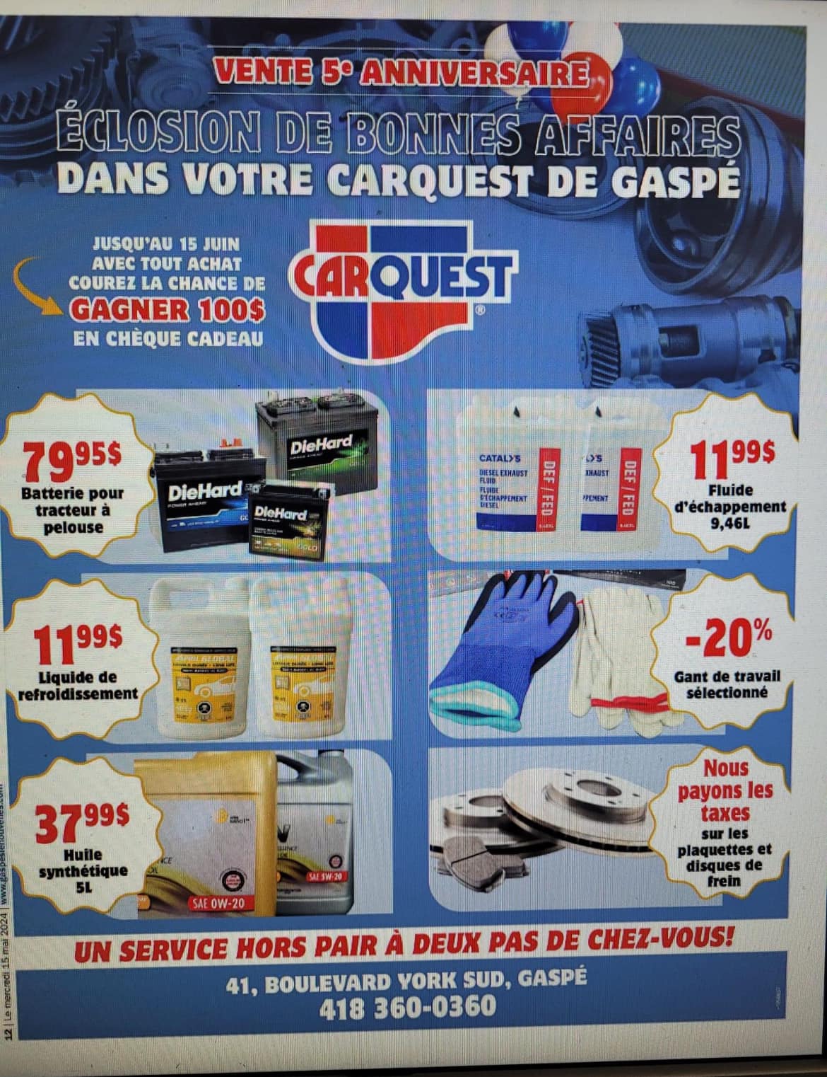 Carquest Gaspé | Gaspe