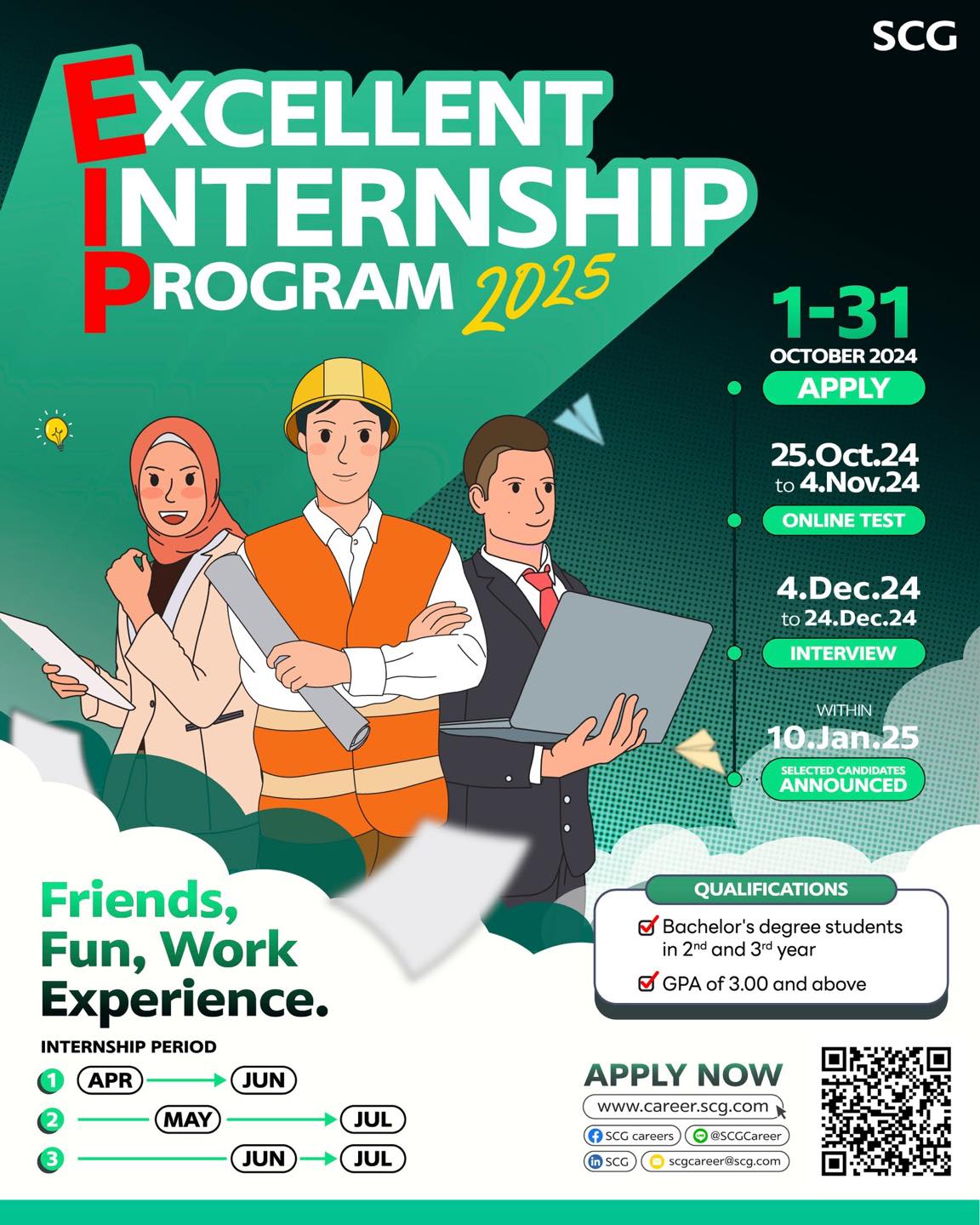SCG - 🌟 SCG Excellent Internship Program 2025 เปิดรับสมัครแล้ว!! 🌟 เปิด ...