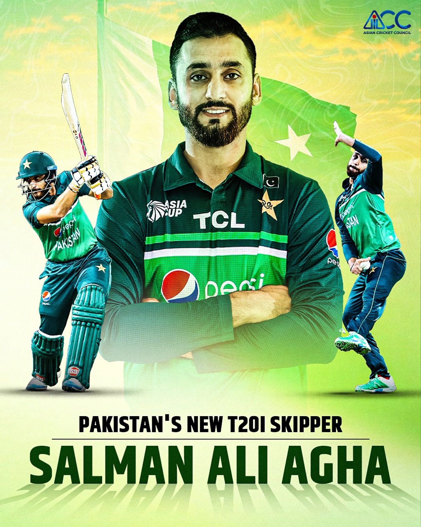 Salman Ali Agha takes the reins as... - Asian Cricket Council | Facebook