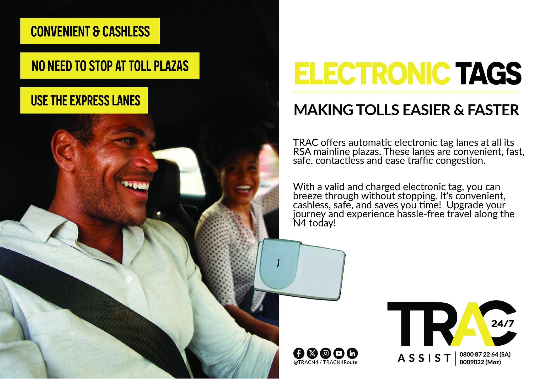 📍 Get Your Electronic Tag Today! TRAC... - TracN4 Toll Route | Facebook