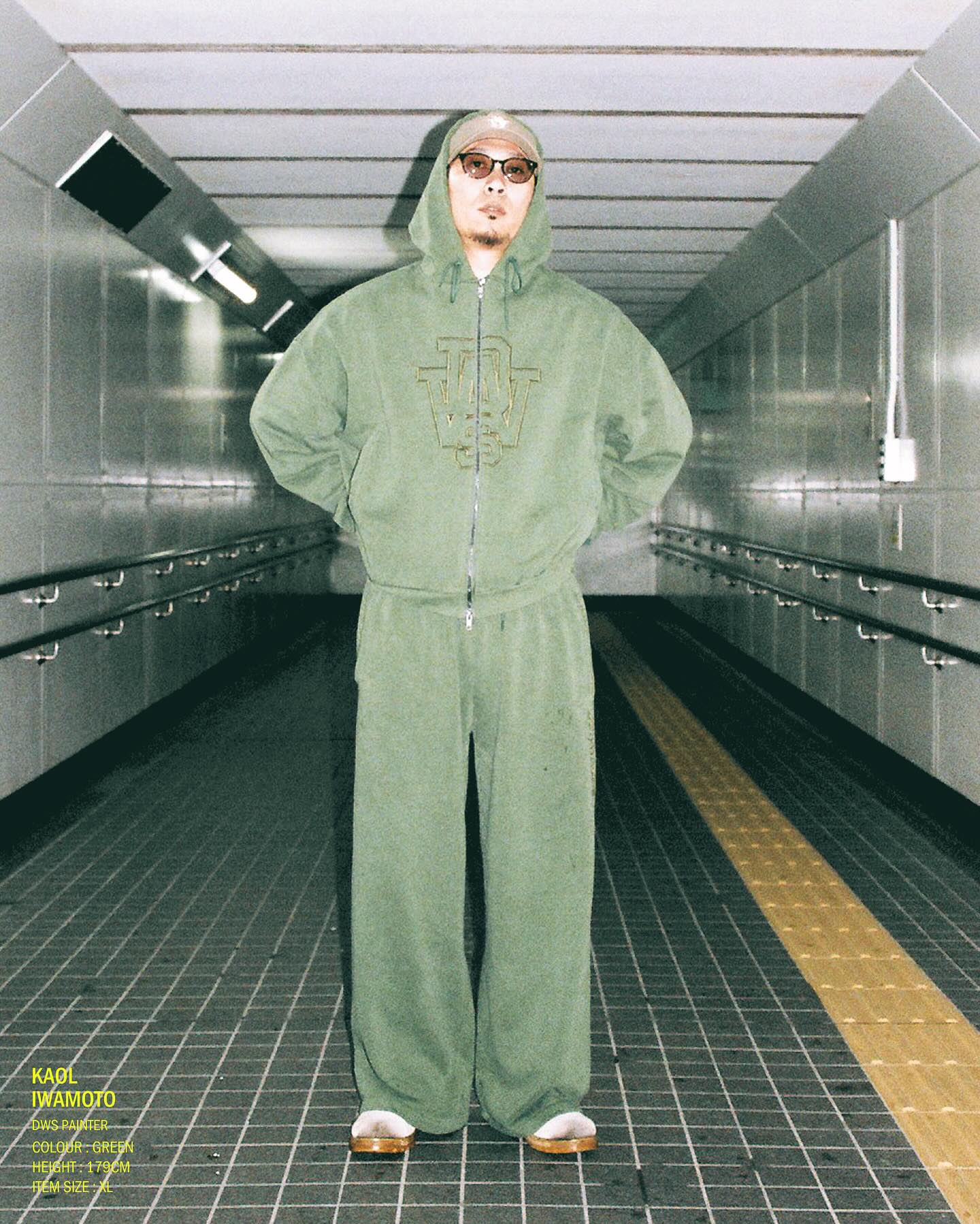 14oz “HOME TOWN” ZIP HOODIE / SWEATPANTS Model 岩本薫 / Painter 