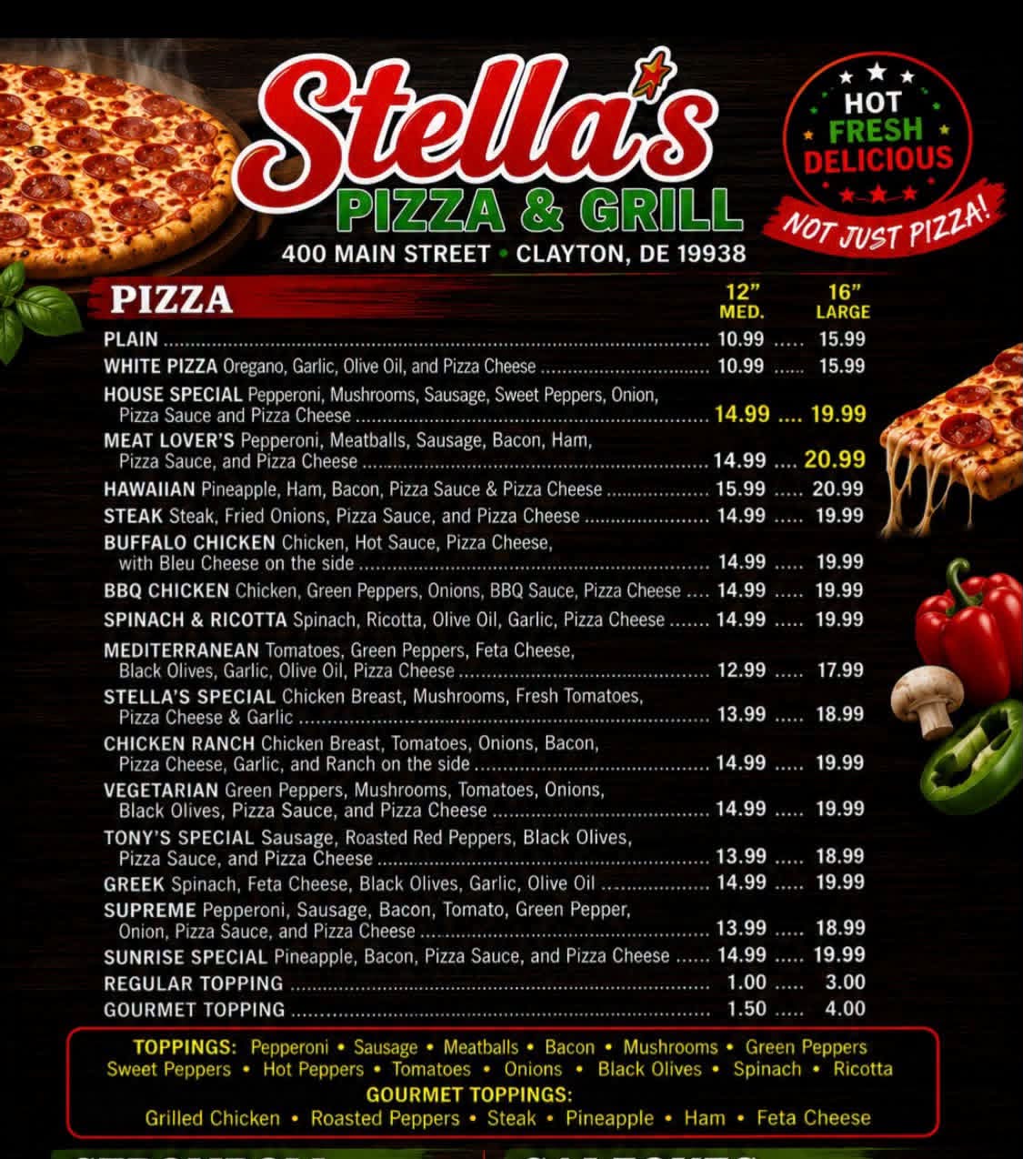 Stella's Pizza And Grill | Clayton DE