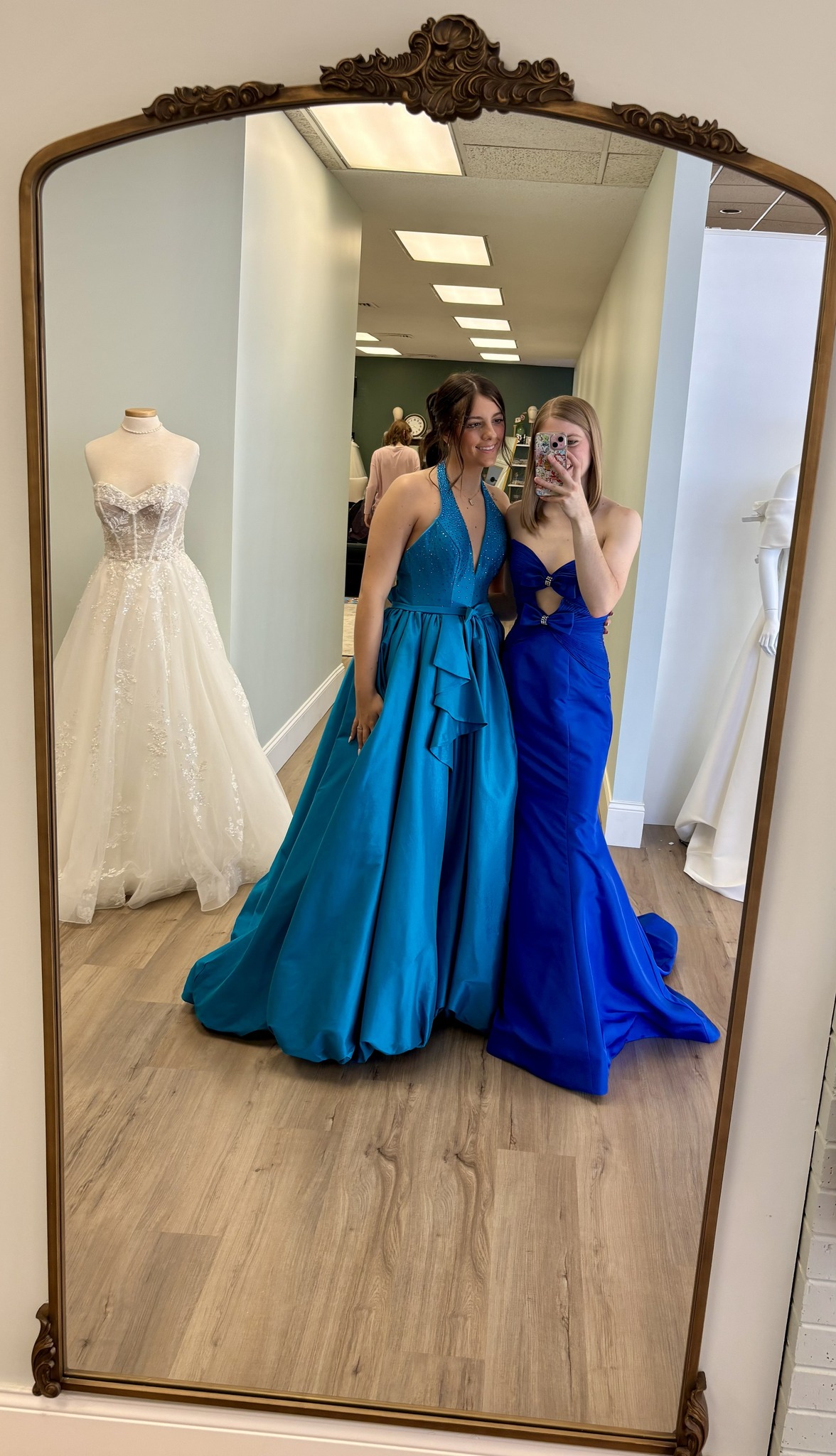 meredith grey prom dress season 2 Double the blue, double the WOW 💙✨ These two just turned our mirror moment into a runway. From deep teal elegance to bold royal glam… is officially in full swing metal decor