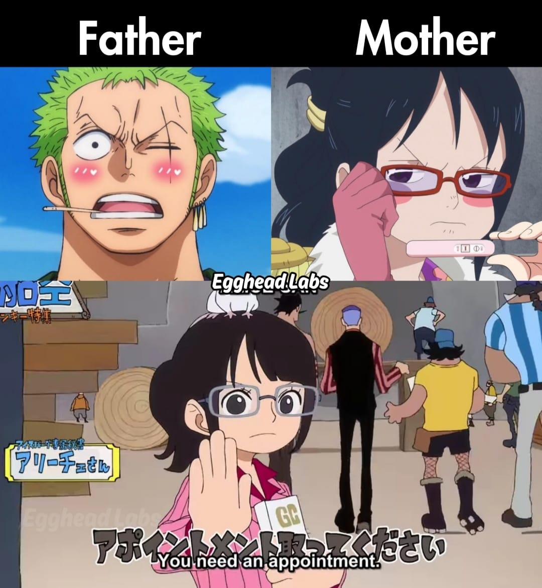 Egghead - To think they already animated the daughter of Tashigi x Zoro ...
