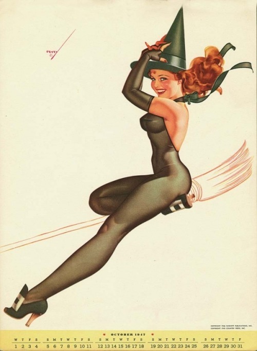 George Petty - October 1947 Fawcett Publications Petty Girl