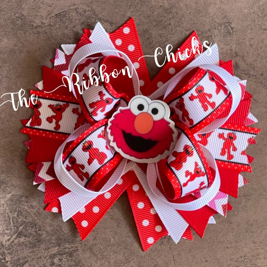 Ribbon Chick - **NEW BOW** Elmo Hairbow, we have two...