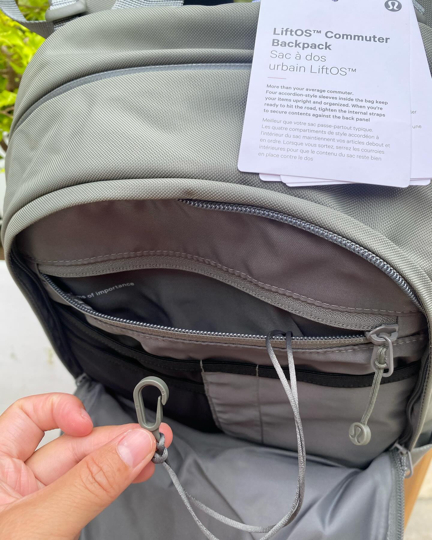 On-hand: LuLulemon LiftOS Commuter Backpack 20L. More than your 
