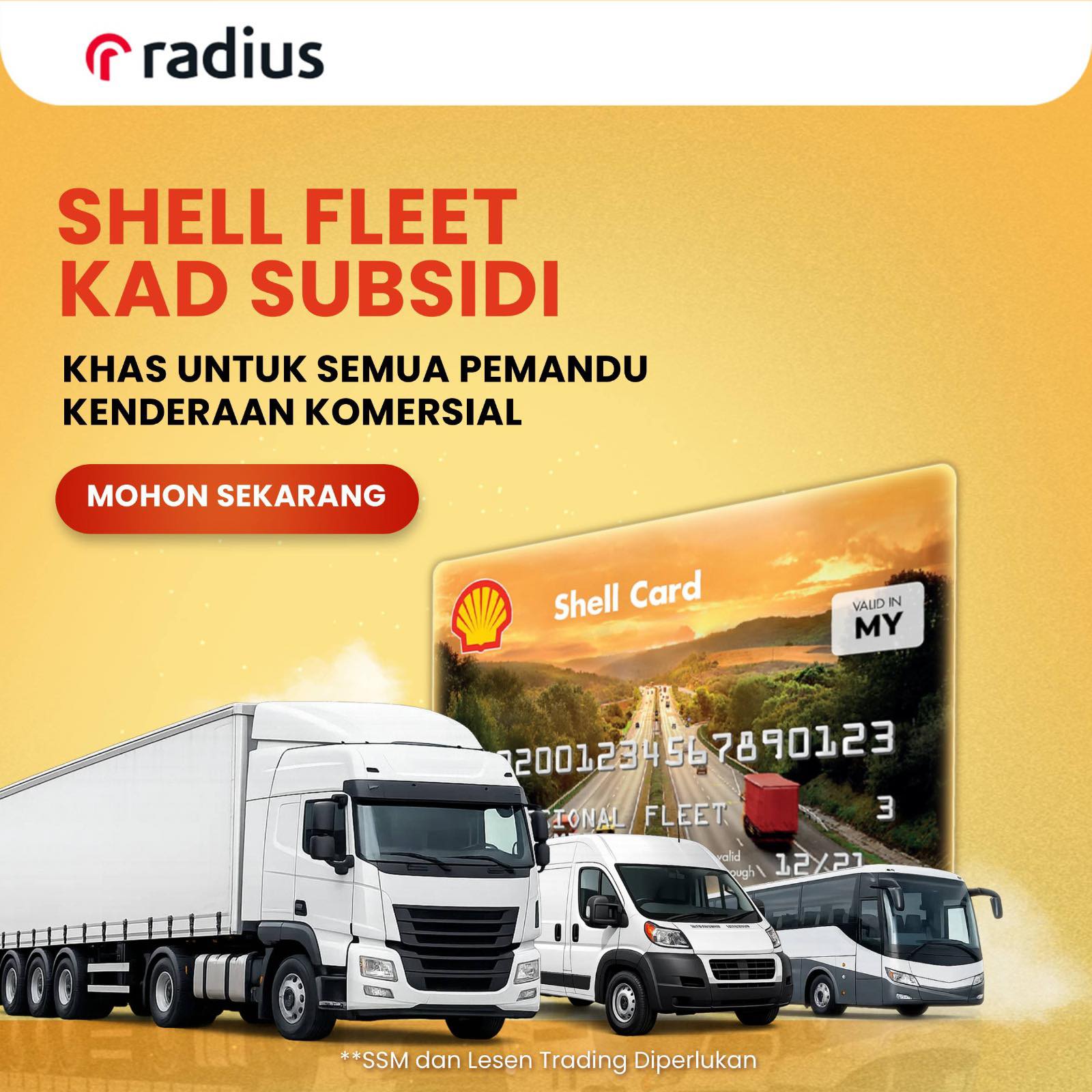 Radius Fuel Shell Card | Kuala Lumpur