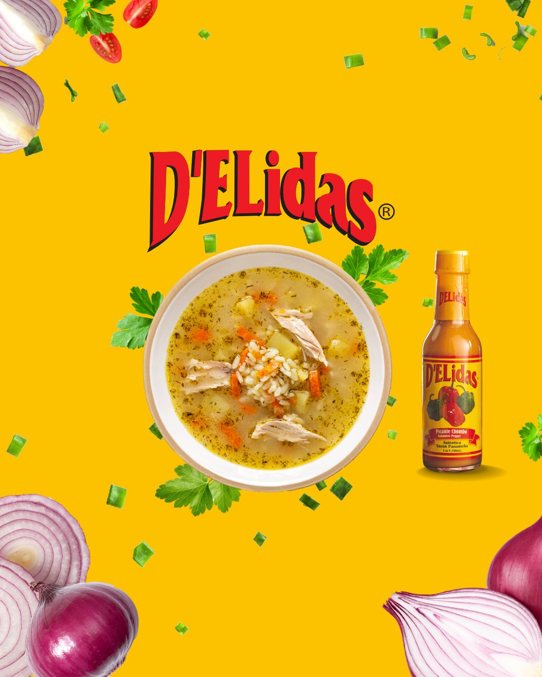 La sopa de pollo es... - D'Elidas Picante Chombo de Panamá
