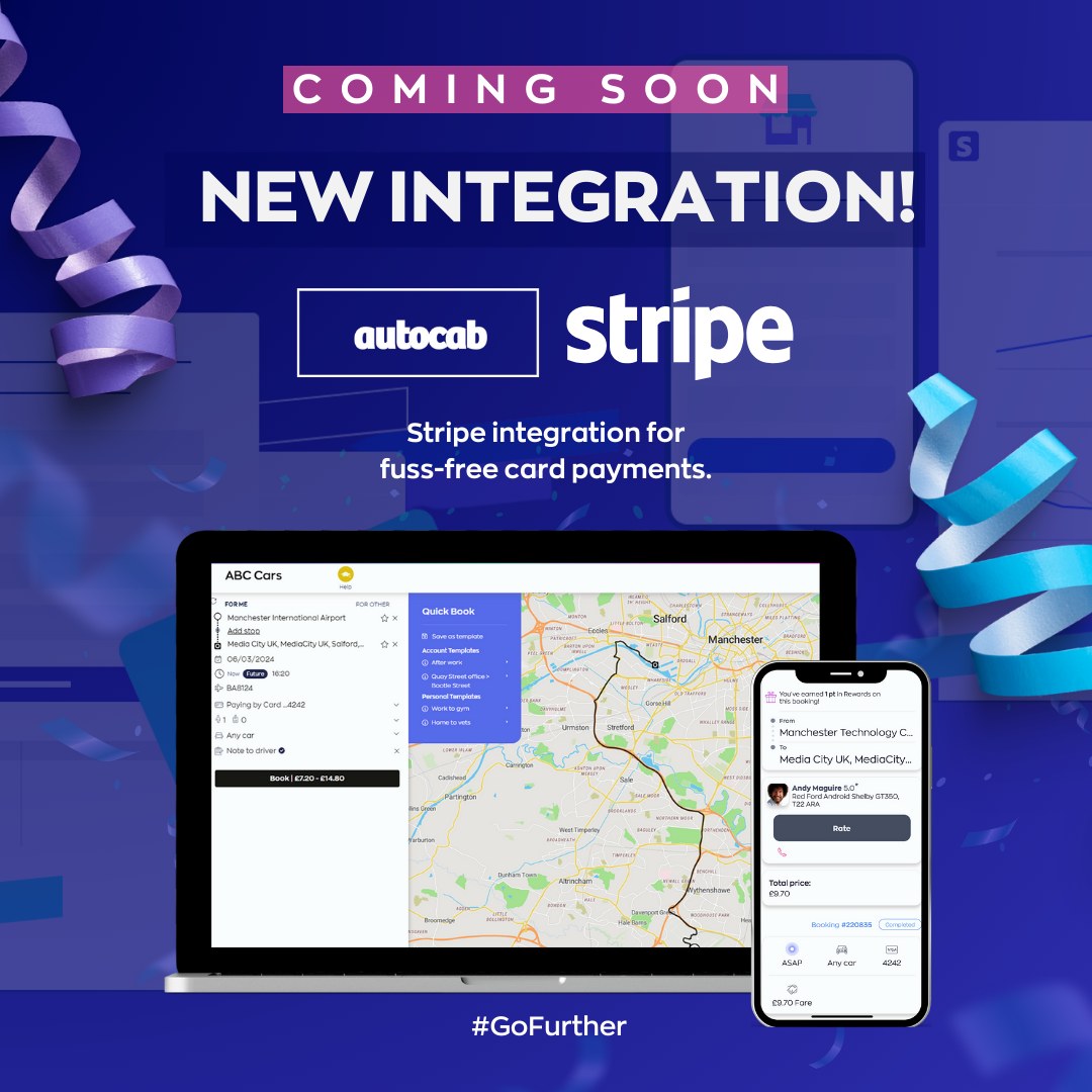 Autocab - 🎉𝗦𝘁𝗿𝗶𝗽𝗲 𝗜𝗻𝘁𝗲𝗴𝗿𝗮𝘁𝗶𝗼𝗻 - 𝗖𝗼𝗺𝗶𝗻𝗴 𝗦𝗼𝗼𝗻!💳 We're... | Facebook