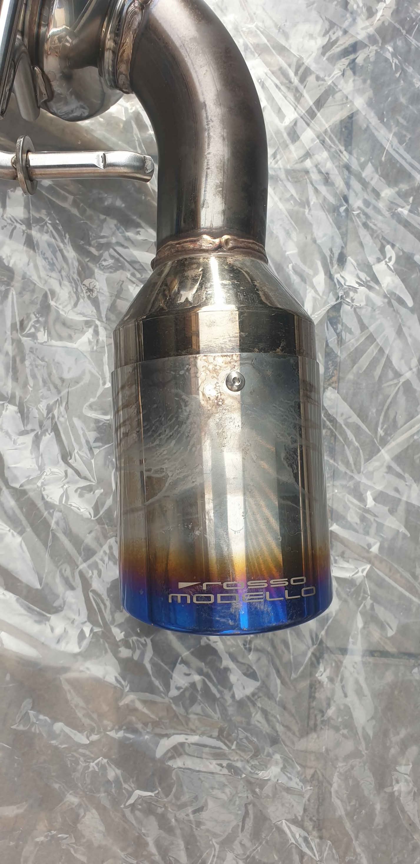 The Rosso Modello Colbasso Zeek Ti exhaust muffler system has been 