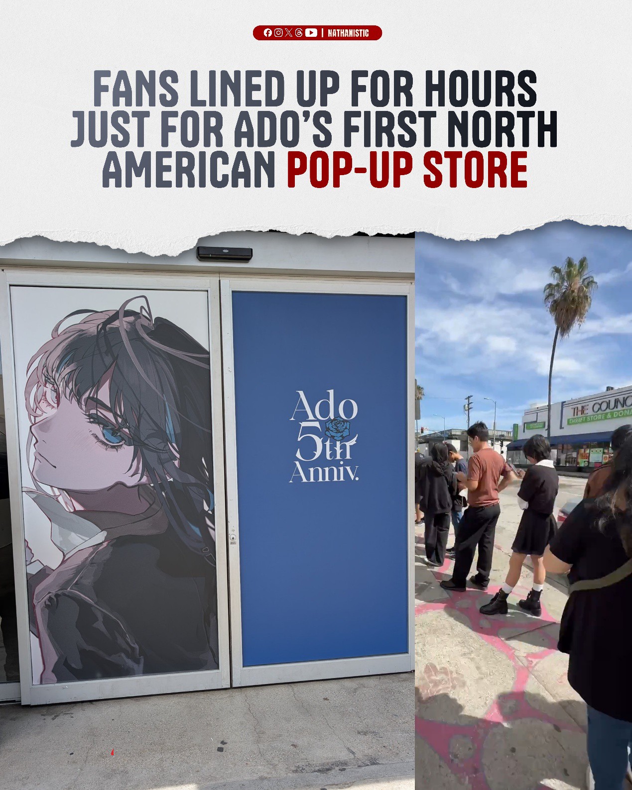 Fans Lined Up for Hours at Ado's First North American Pop-Up Store