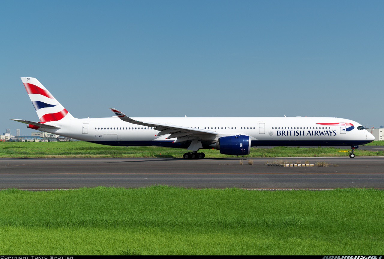 Airbus A350-1000 of British Airways at Tokyo Haneda International