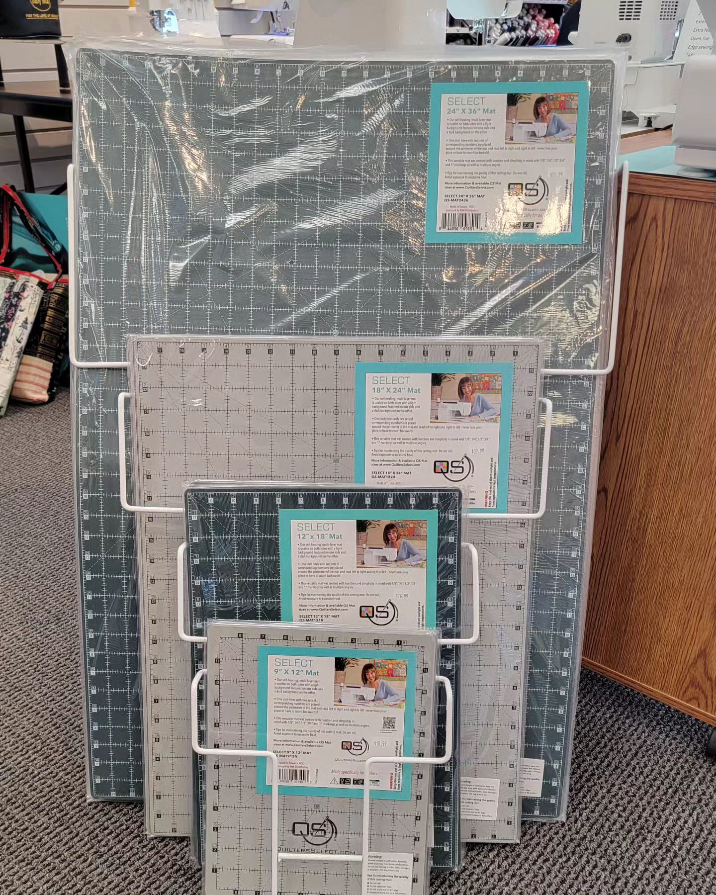 Family Sewing - New displays are always fun! Cutting mats...