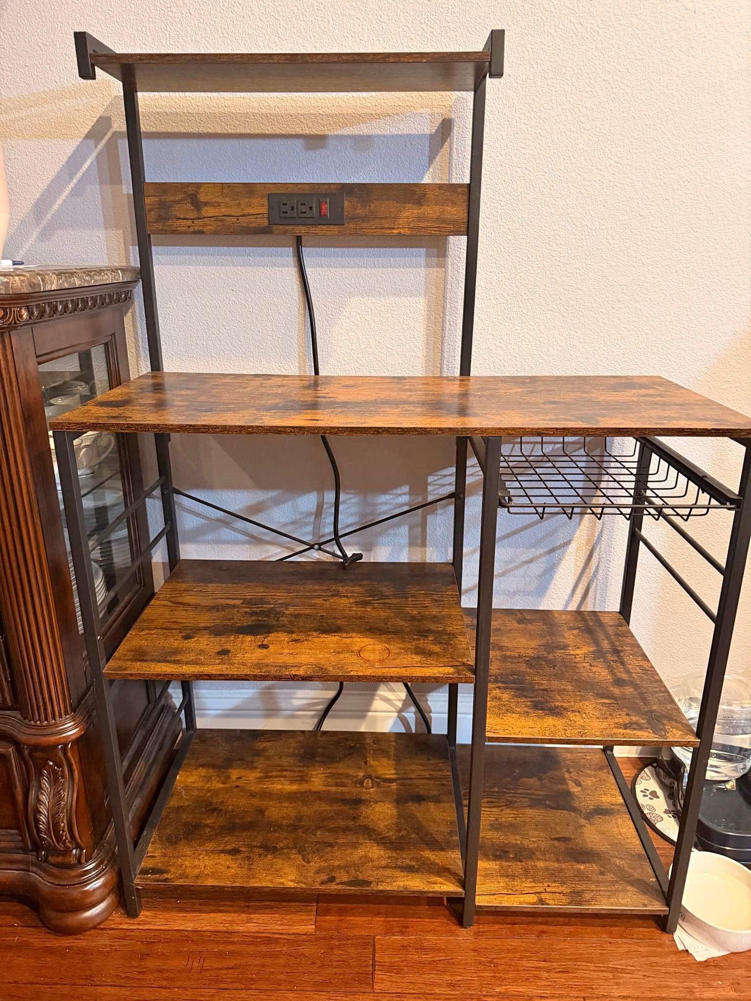 6 Tiered Bakers Rack with Power Outlet 15.7