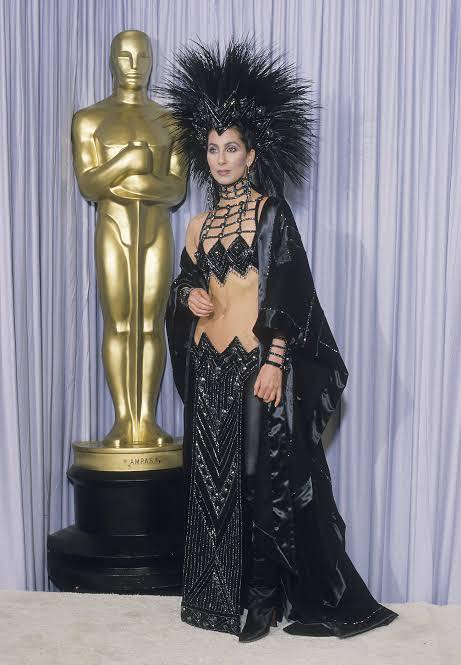 cher black dress at the 1986 Oscars, with her iconic revenge #Cher coll_resort_2025 Custom Adult Women Girls Size:1 - 2 year #2