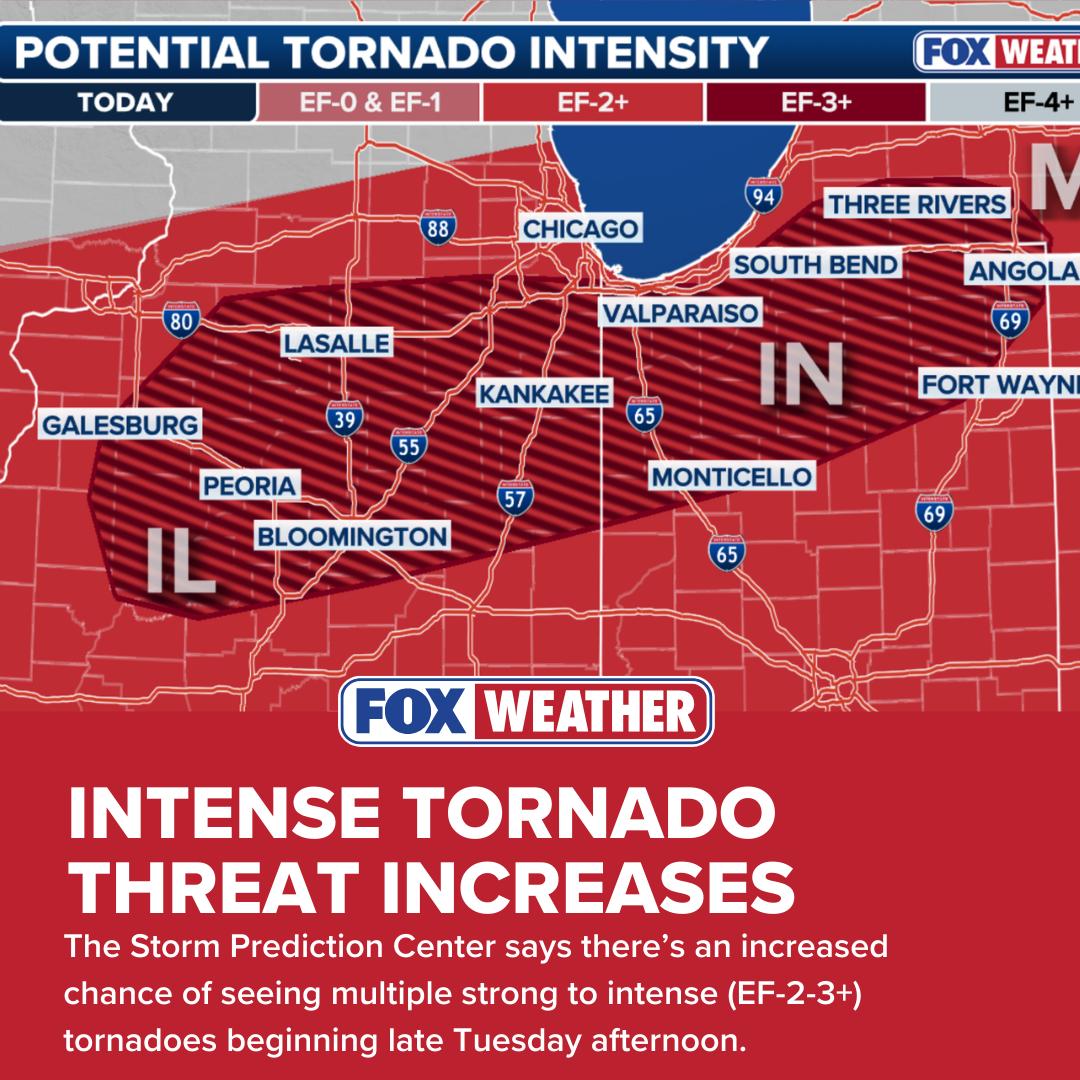 🌪️TORNADO THREAT INCREASES: The Storm Prediction Center has now