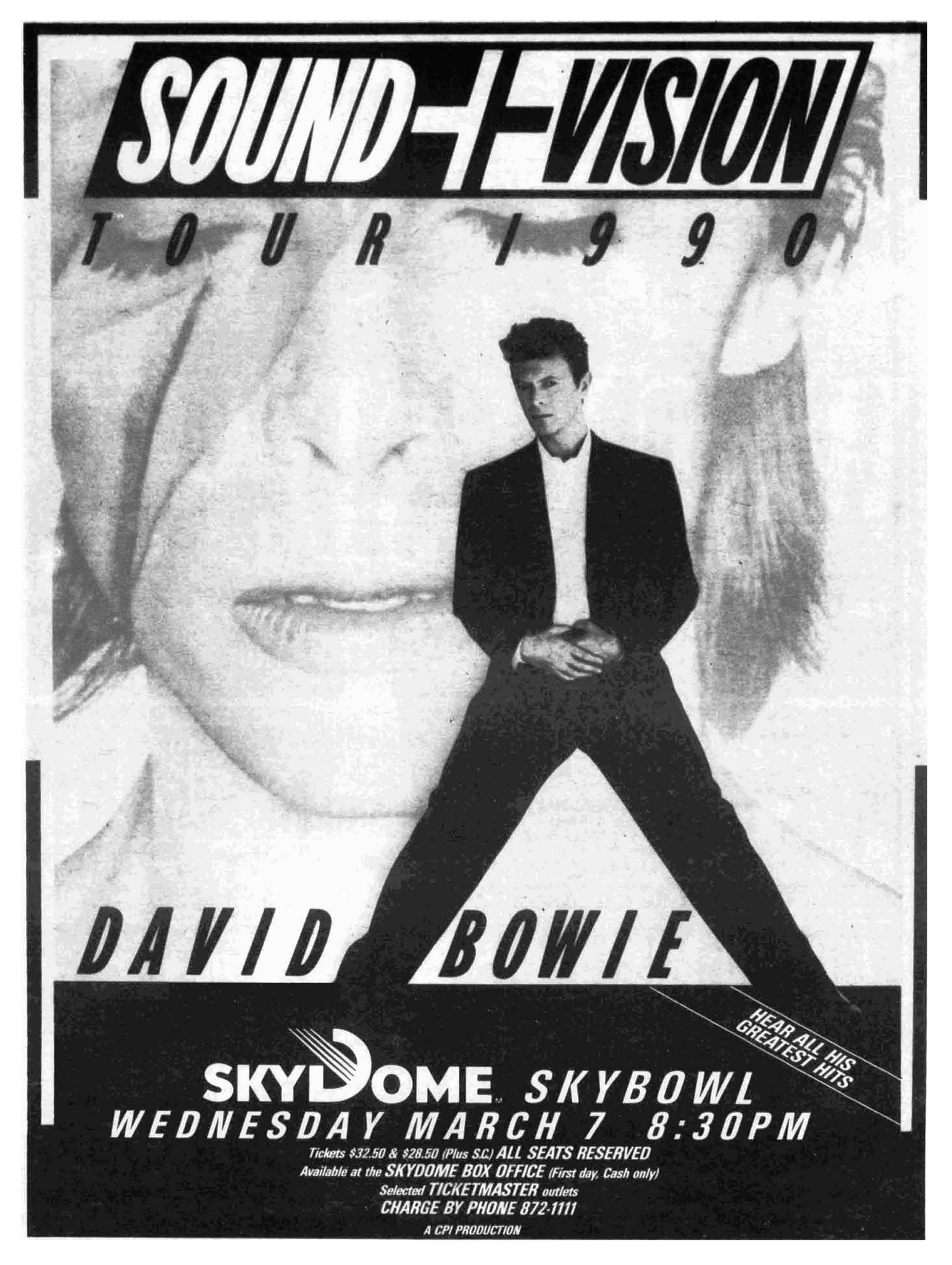 David Bowie's Sound Vision tour at Dodger Stadium