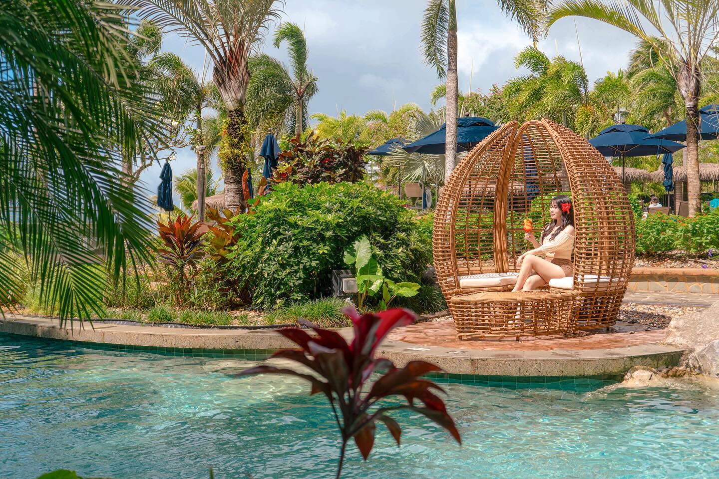 There's something special about lounging by the pool at Dusit