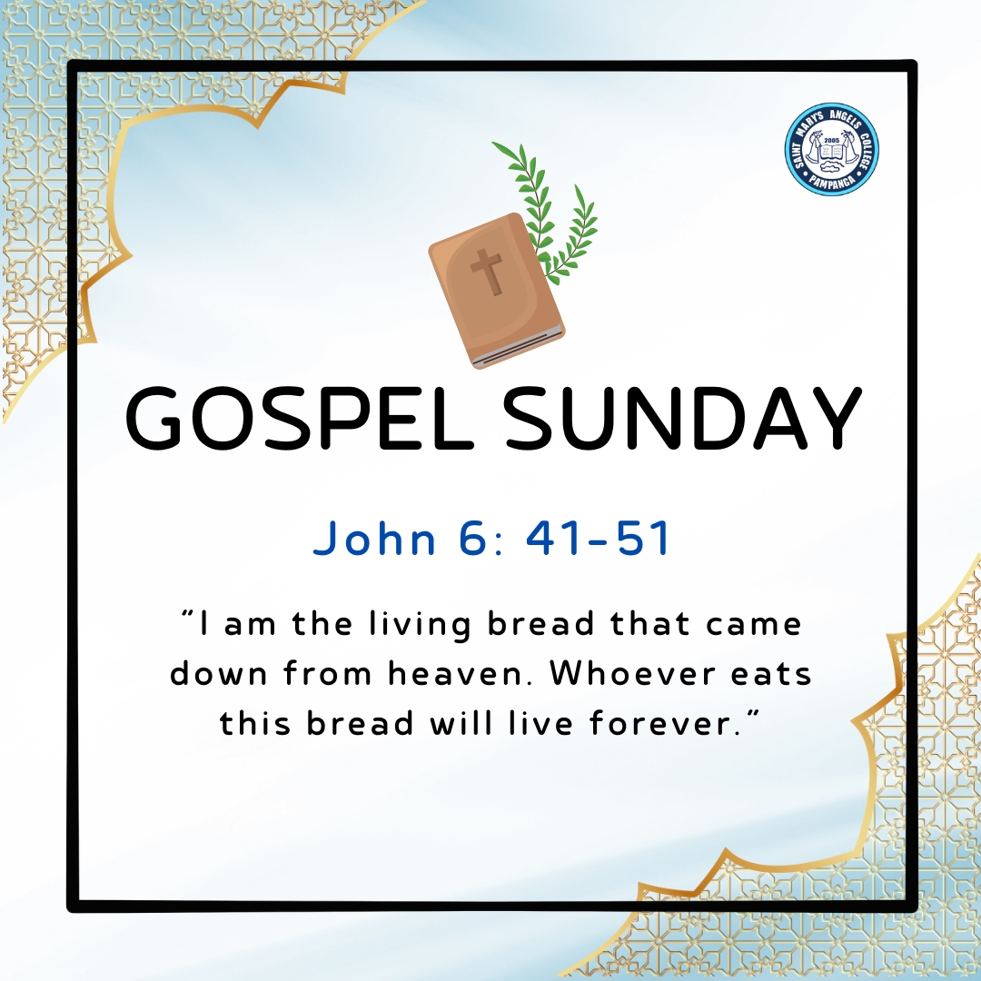 John 6:41-51... - Saint Mary's Angels - College Dashboard
