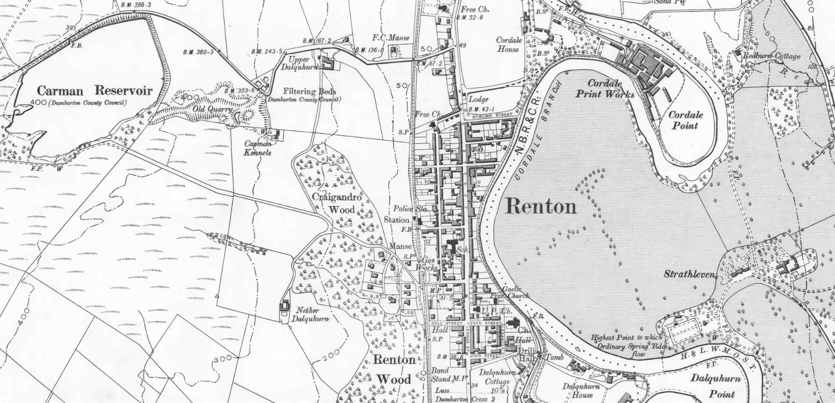 A map of Renton in 1899. - Vale of Leven History | Facebook